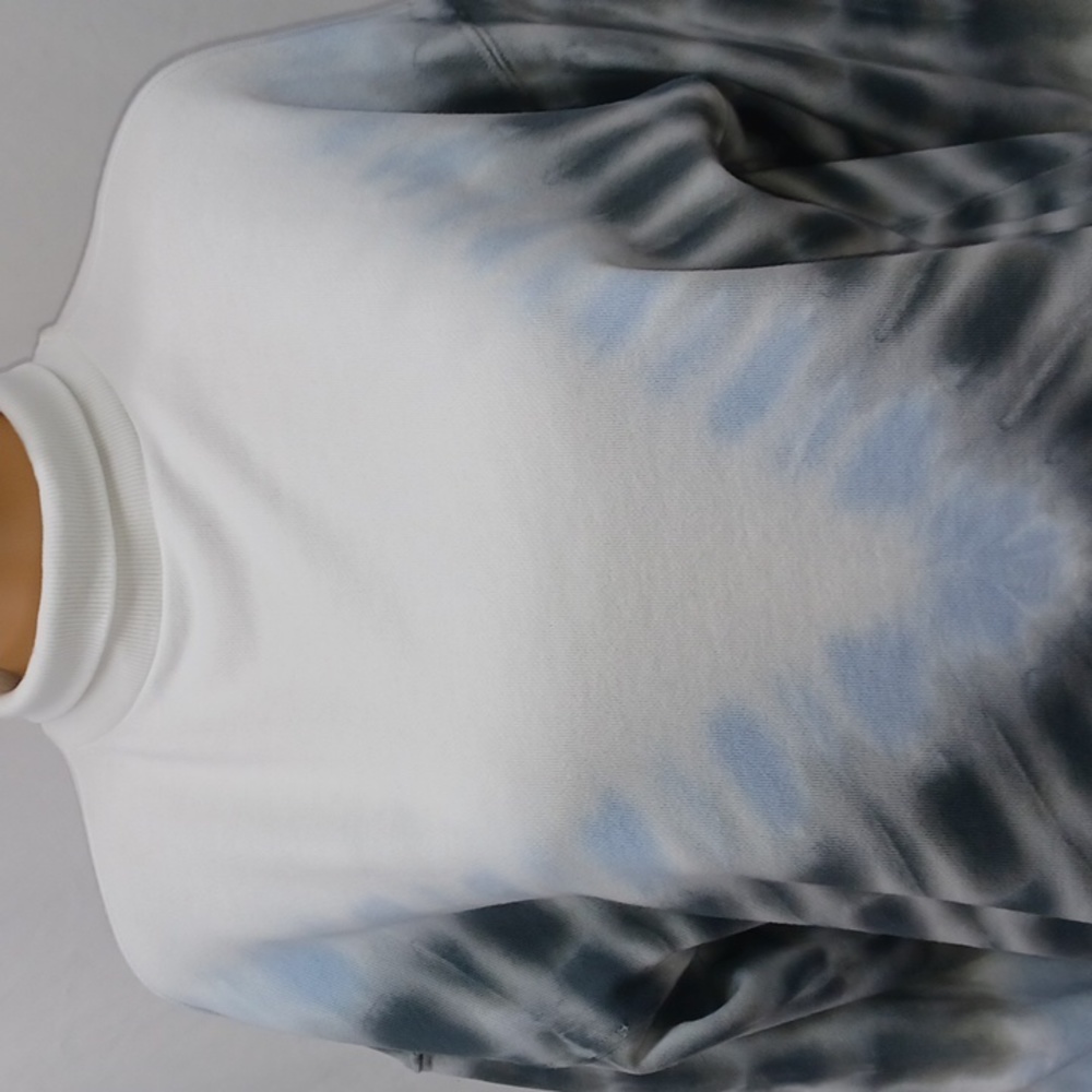 Style & Co Tie-Dye Mock-Neck Sweatshirt, Blue/Black Combo - Picture 3 of 11